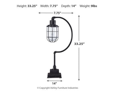 Jae Desk Lamp - Black Table Lamp modern furniture Contempo Furniture