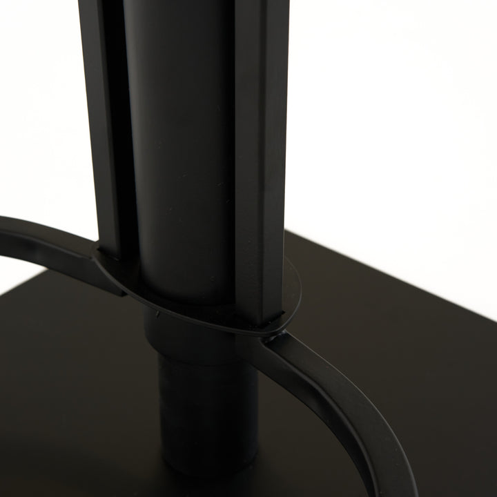 Jaffee - Industrial Black Eco-Leather Adjustable Bar Stool