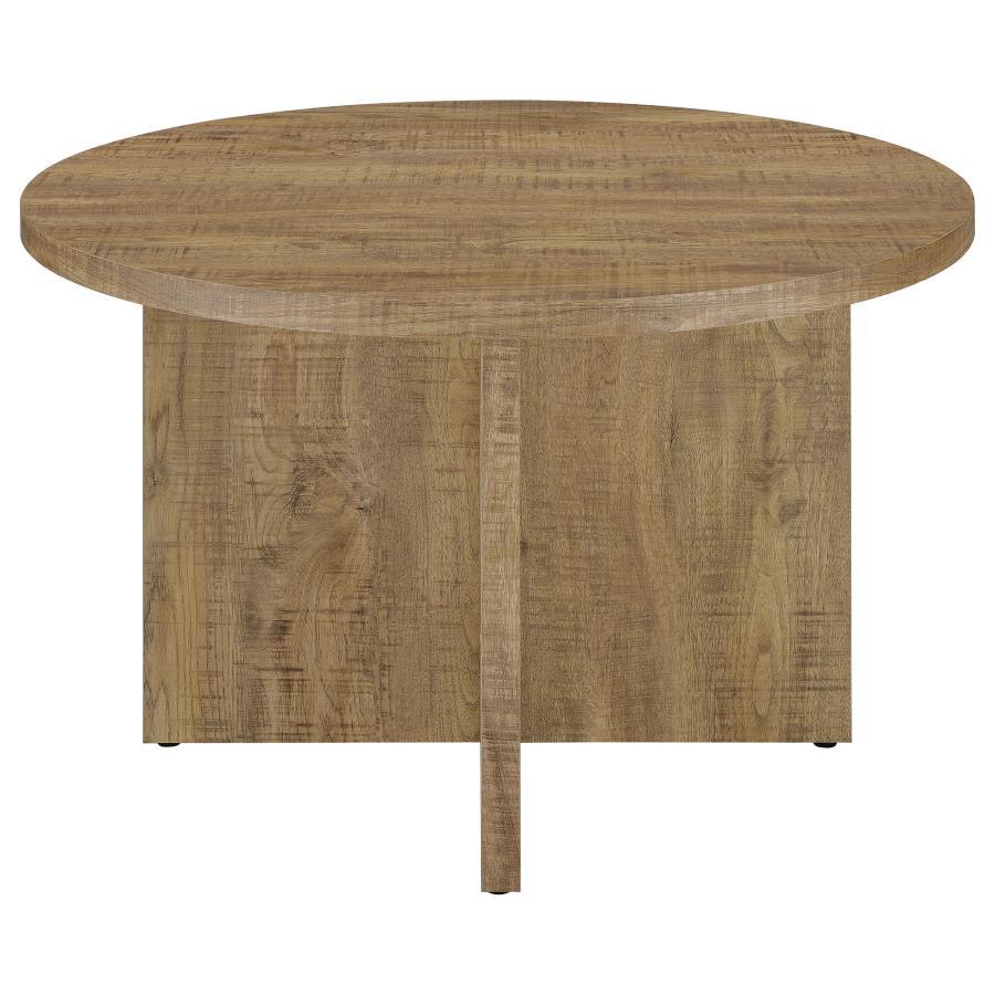 Jamestown - Round Composite Wood Dining Table - Mango Dining Table modern furniture Contempo Furniture