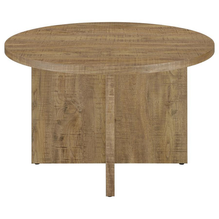 Jamestown - Round Composite Wood Dining Table - Mango Dining Table modern furniture Contempo Furniture