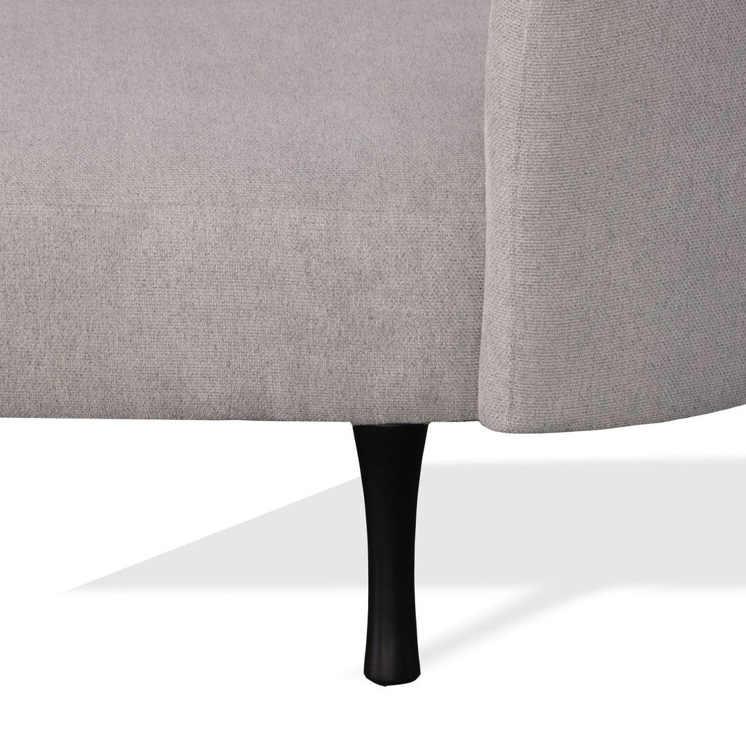 Jamie - Glam Light Grey Fabric Two Seater Chaise
