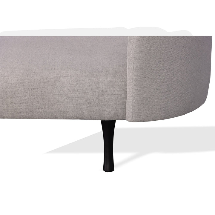 Jamie - Glam Light Grey Fabric Two Seater Chaise