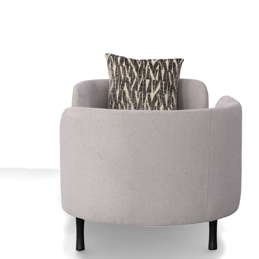 Jamie - Glam Light Grey Fabric Two Seater Chaise