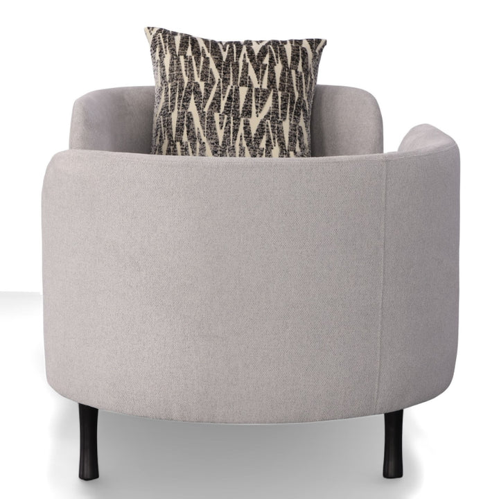 Jamie - Glam Light Grey Fabric Two Seater Chaise