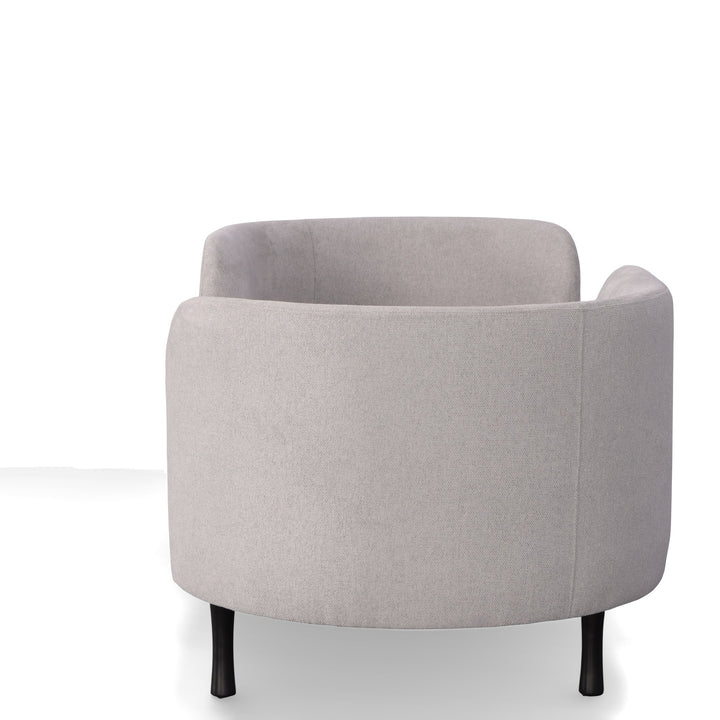 Jamie - Glam Light Grey Fabric Two Seater Chaise