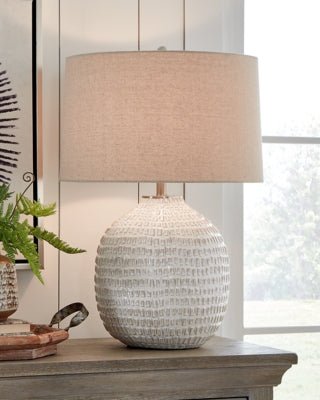 Jamon Table Lamp - Beige Table Lamp modern furniture Contempo Furniture