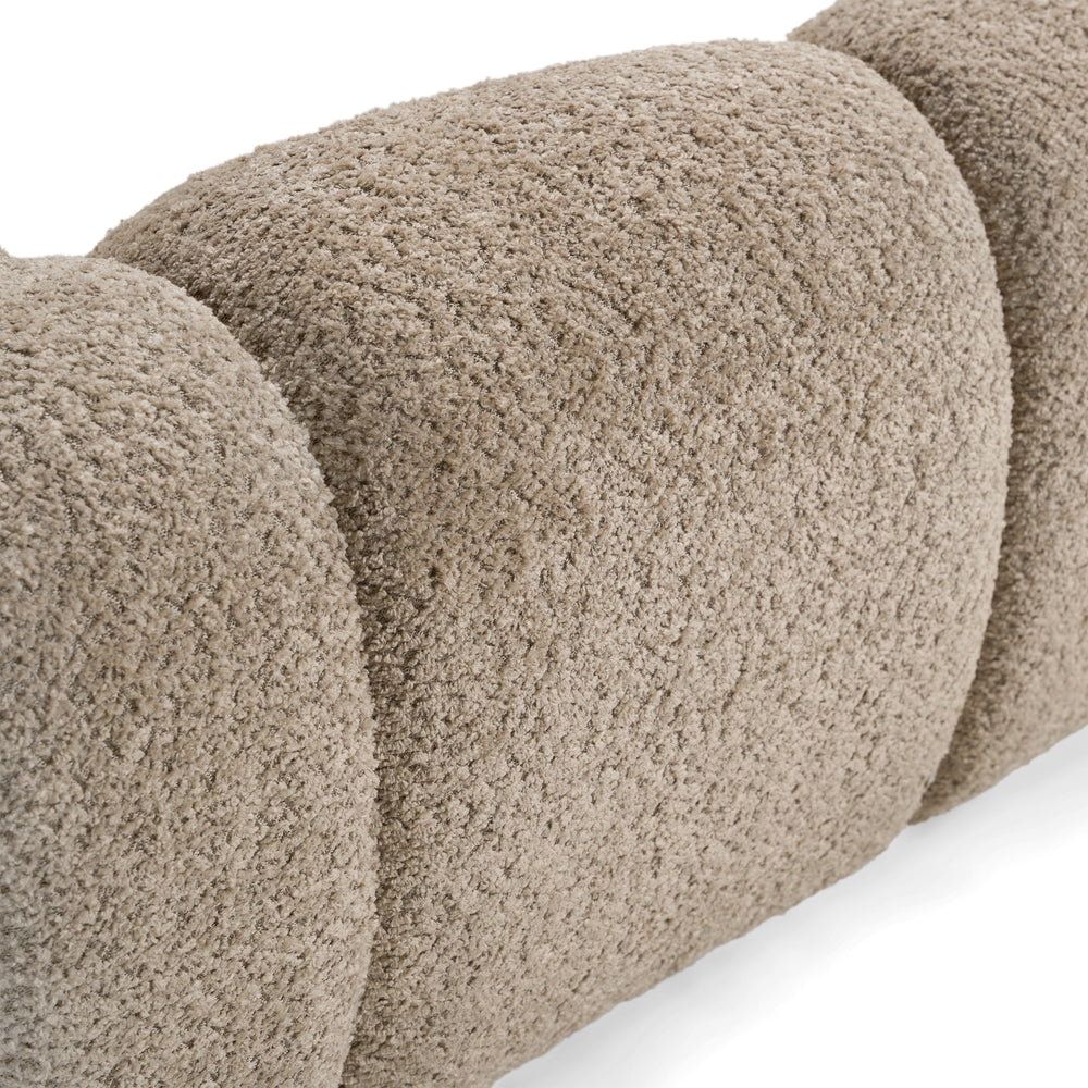 Janine - Modern Tan Fabric Bed - View 4