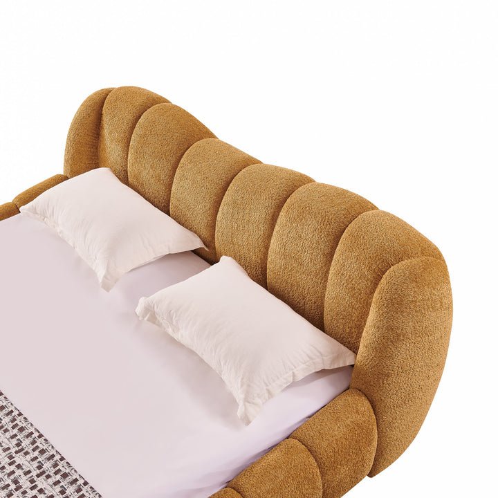Janine - Modern Camel Fabric Bed
