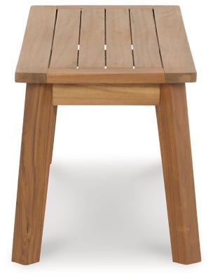 Janiyah Outdoor Dining Bench - Light Brown Bench modern furniture Contempo Furniture
