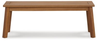 Janiyah Outdoor Dining Bench - Light Brown Bench modern furniture Contempo Furniture