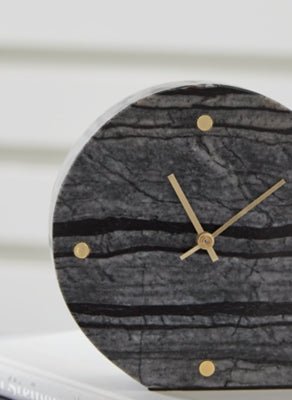 Janmour Table Clock (Set of 2) - Black Tabletop Clocks modern furniture Contempo Furniture