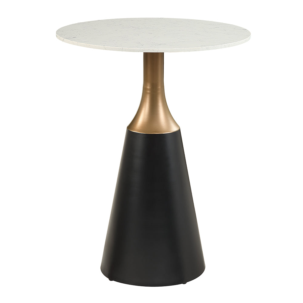 Jaramillo Round Counter Height Table - Engineered Marble Top & Black – view 2