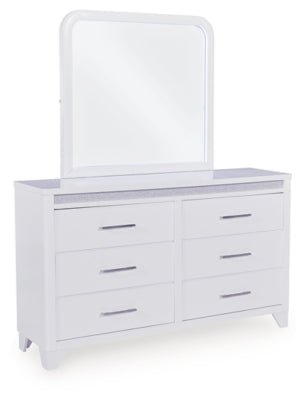 Jarlee Dresser and Mirror - White | Ashley Furniture