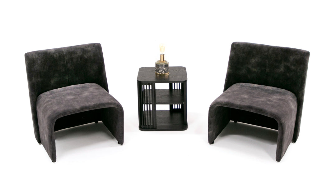 Modern Jarvis Accent Dark Grey Fabric Chair