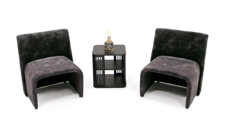 Modern Jarvis Accent Dark Grey Fabric Chair