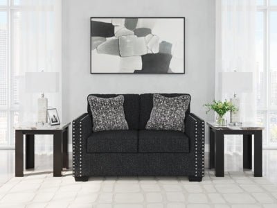 Jasmine Peaks Loveseat - Black Stationary Loveseat modern furniture Contempo Furniture