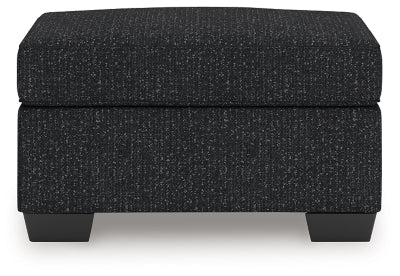 Jasmine Peaks Ottoman - Black Upholstered Ottoman modern furniture Contempo Furniture