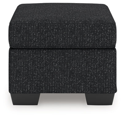 Jasmine Peaks Ottoman - Black Upholstered Ottoman modern furniture Contempo Furniture