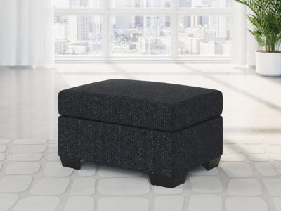 Jasmine Peaks Ottoman - Black Upholstered Ottoman modern furniture Contempo Furniture