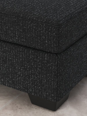 Jasmine Peaks Ottoman - Black Upholstered Ottoman modern furniture Contempo Furniture