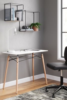 Jaspeni Home Office Desk - White Computer Desks modern furniture Contempo Furniture