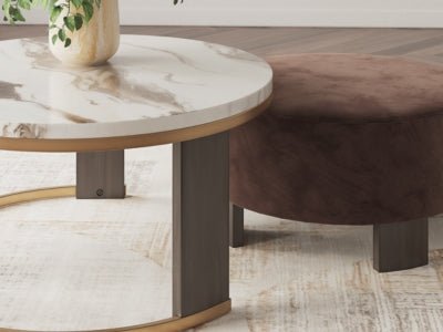Jazmore Nesting Coffee Table (Set of 2) - Dark Brown Nesting Table modern furniture Contempo Furniture