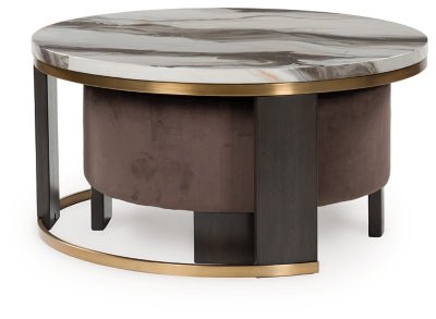 Jazmore Nesting Coffee Table (Set of 2) - Dark Brown Nesting Table modern furniture Contempo Furniture