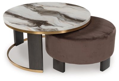 Jazmore Nesting Coffee Table (Set of 2) - Dark Brown | Ashley Furniture