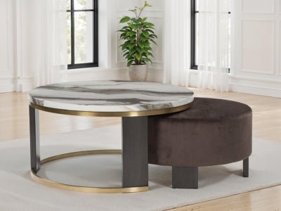 Jazmore Nesting Coffee Table (Set of 2) - Dark Brown Nesting Table modern furniture Contempo Furniture
