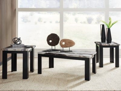 Jazmore Table (Set of 3) - Dark Brown Table Set modern furniture Contempo Furniture