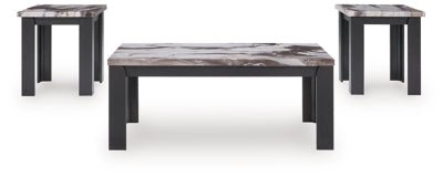 Jazmore Table (Set of 3) - Dark Brown Table Set modern furniture Contempo Furniture