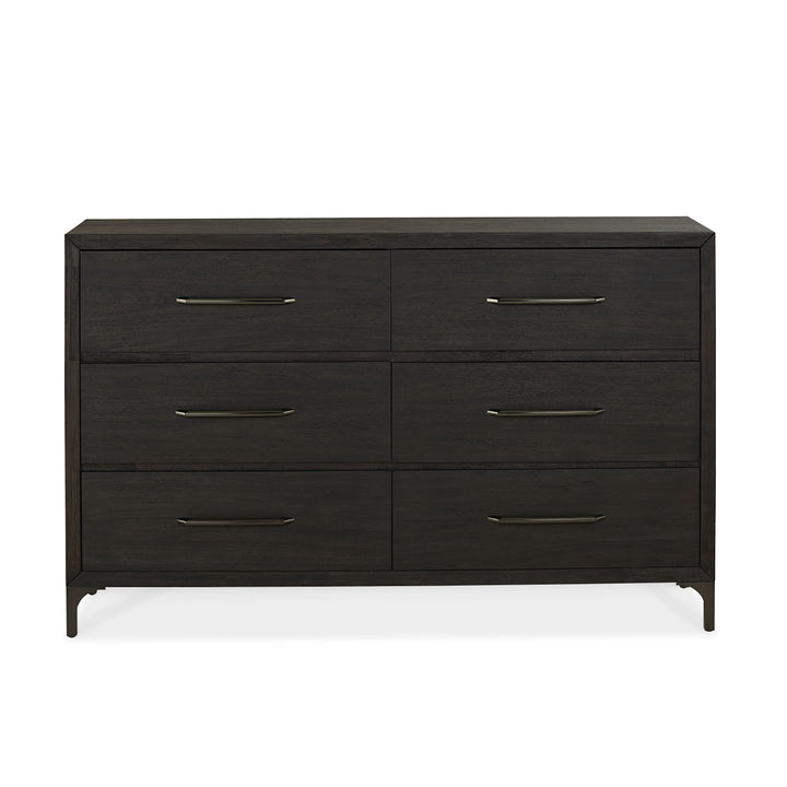 Modus Furniture 5Nl282A Lucerne Six Drawer Metal Leg Dresser In Vintage Coffee 2024