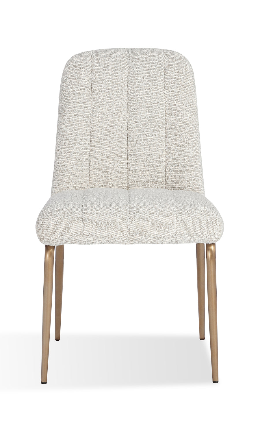 Modus Furniture Pusj63Bmy Apollo Upholstered Dining Chair In Ricotta Boucle And Brushed Bronze Metal