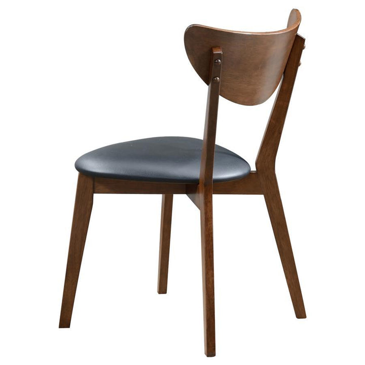 Jedda - Wood Dining Side Chair (Set of 2) - Dark Walnut And Black Chair Set modern furniture Contempo Furniture