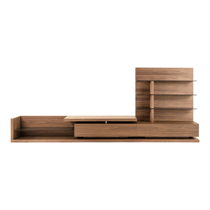 Jefferson - Mid-Century Modern Reversible Walnut Entertainment Center