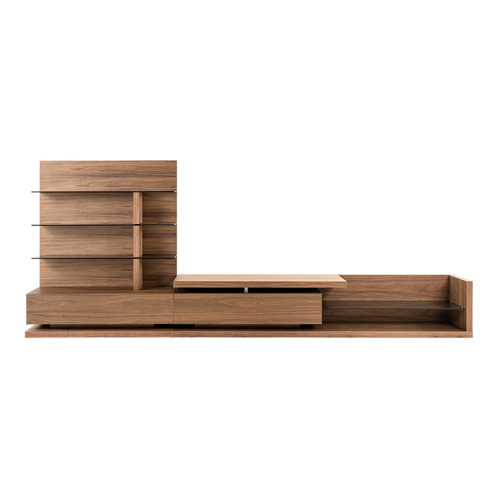 Jefferson - Mid-Century Modern Reversible Walnut Entertainment Center