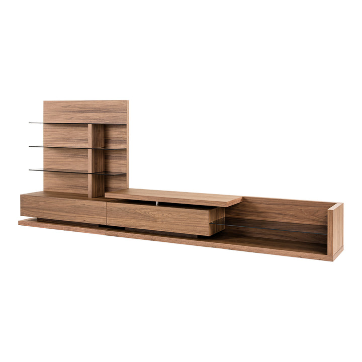 Jefferson - Mid-Century Modern Reversible Walnut Entertainment Center