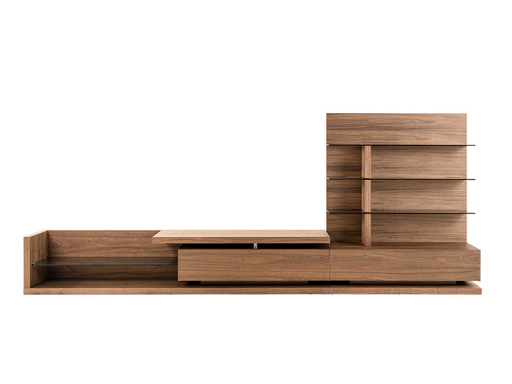 Jefferson - Mid-Century Modern Reversible Walnut Entertainment Center