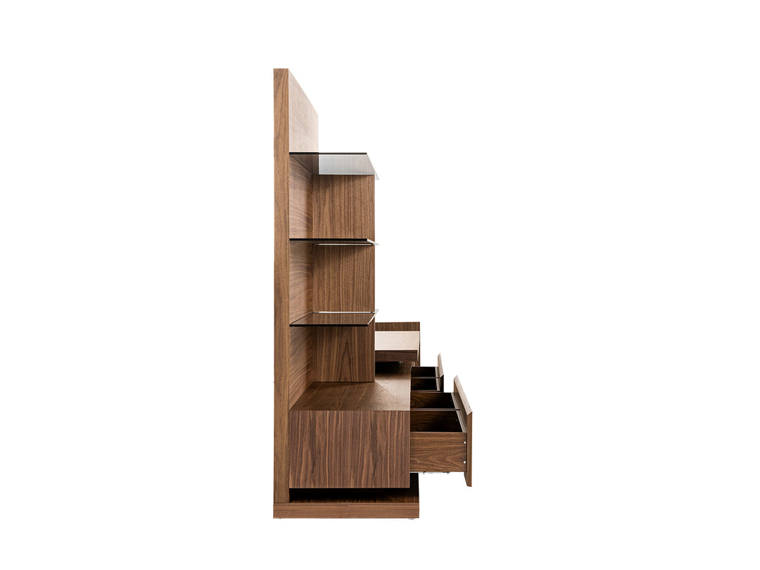 Jefferson - Mid-Century Modern Reversible Walnut Entertainment Center