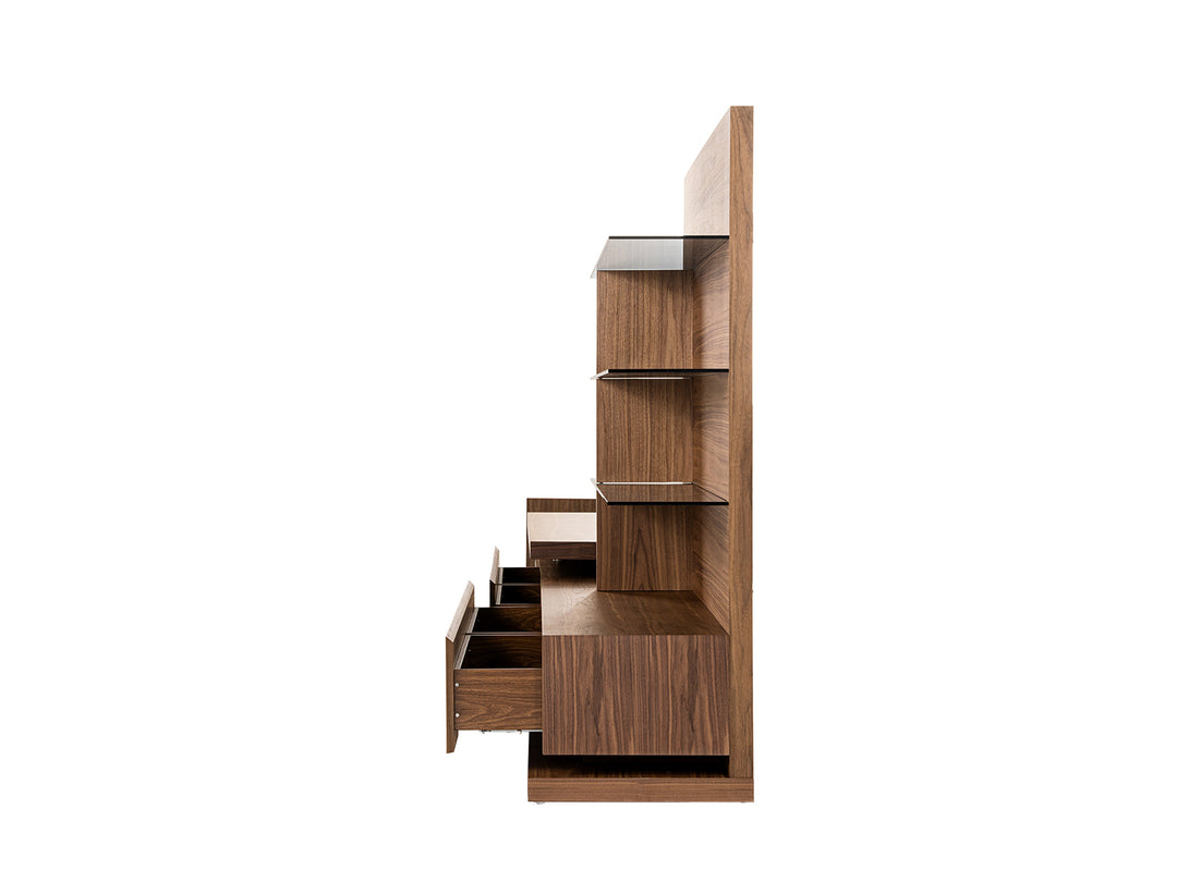 Jefferson - Mid-Century Modern Reversible Walnut Entertainment Center