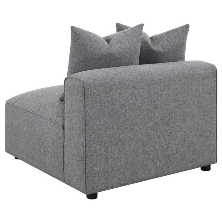 Jennifer - Upholstered Armless Chair - Gray Stationary Chair modern furniture Contempo Furniture
