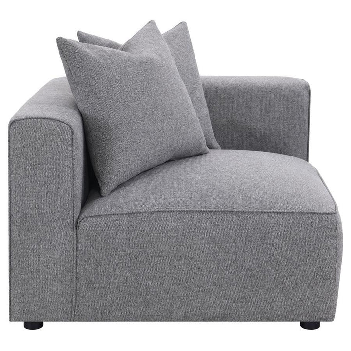 Jennifer - Upholstered Corner Chair - Gray Corners modern furniture Contempo Furniture