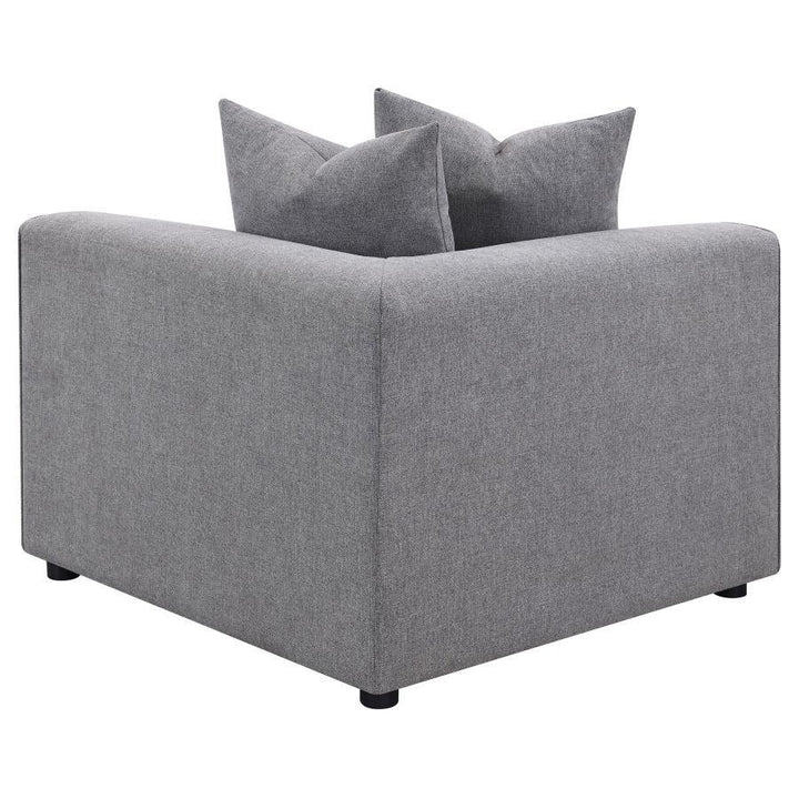 Jennifer - Upholstered Corner Chair - Gray Corners modern furniture Contempo Furniture