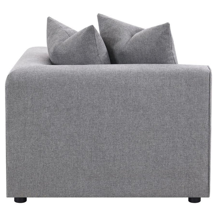 Jennifer - Upholstered Corner Chair - Gray Corners modern furniture Contempo Furniture