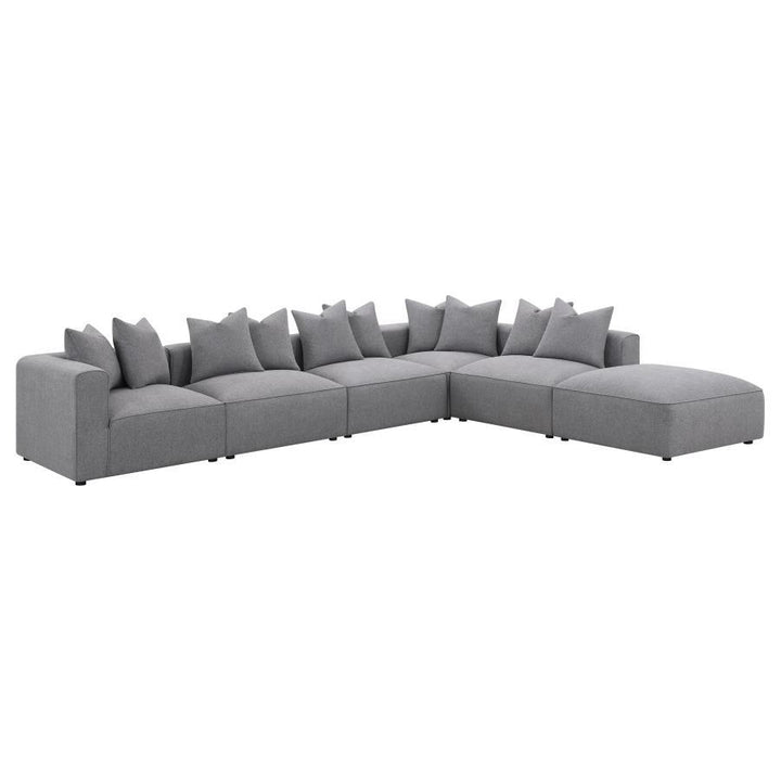 Jennifer - Upholstered Corner Chair - Gray Corners modern furniture Contempo Furniture