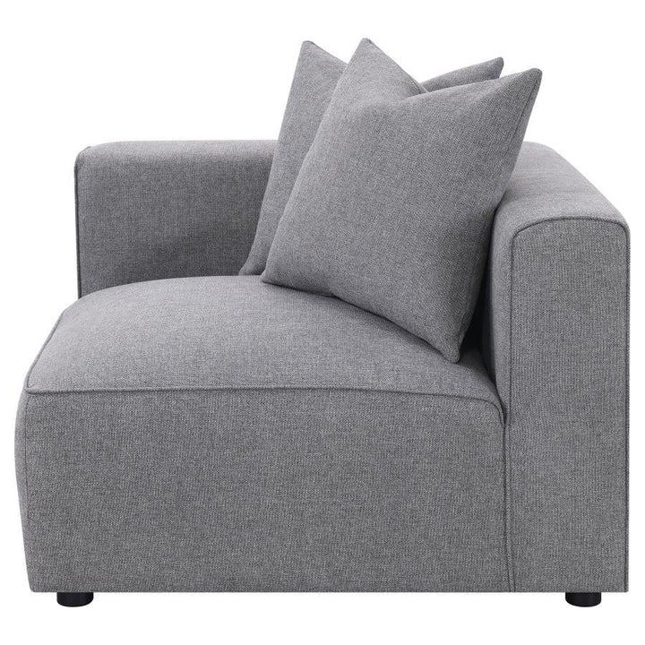 Jennifer - Upholstered Corner Chair - Gray Corners modern furniture Contempo Furniture