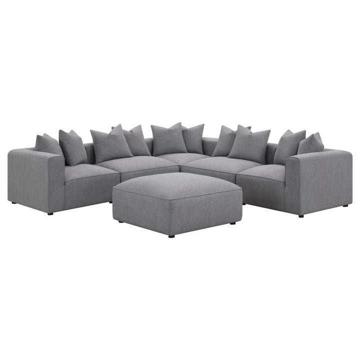 Jennifer - Upholstered Corner Chair - Gray Corners modern furniture Contempo Furniture
