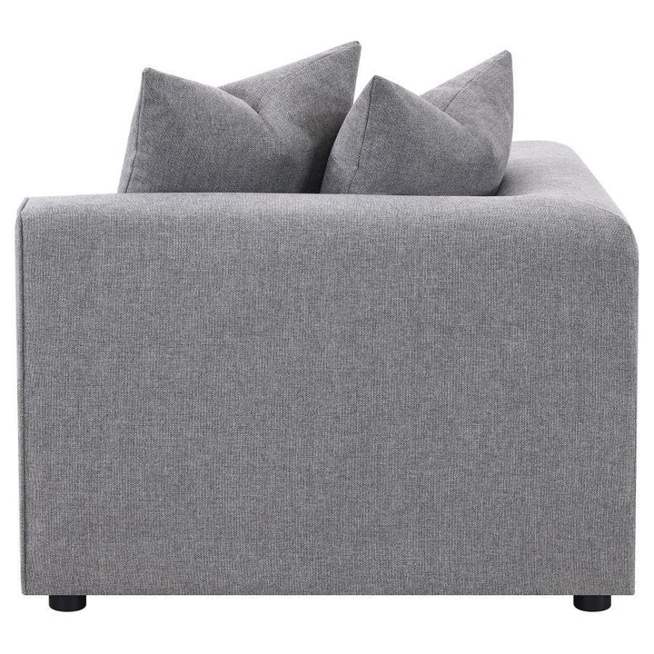 Jennifer - Upholstered Corner Chair - Gray Corners modern furniture Contempo Furniture