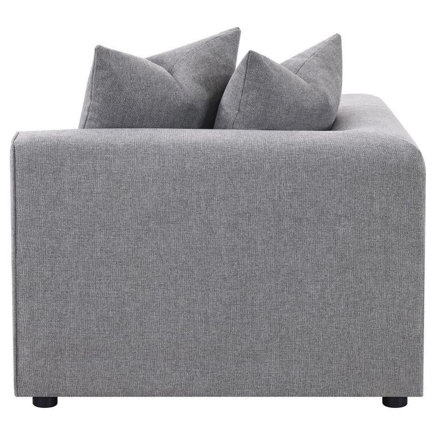 Jennifer - Upholstered Corner Chair - Gray Corners modern furniture Contempo Furniture