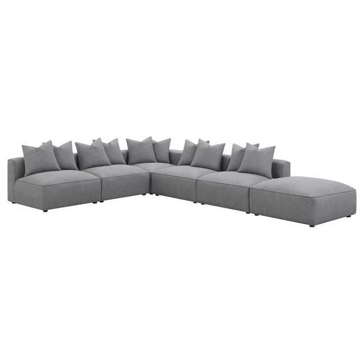 Jennifer - Upholstered Corner Chair - Gray Corners modern furniture Contempo Furniture
